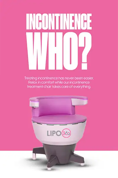 LIPO360 EMS Chair Can Help with Urinary Incontinence 2 Image of a urinary incontinence treatment seat Maidstone
