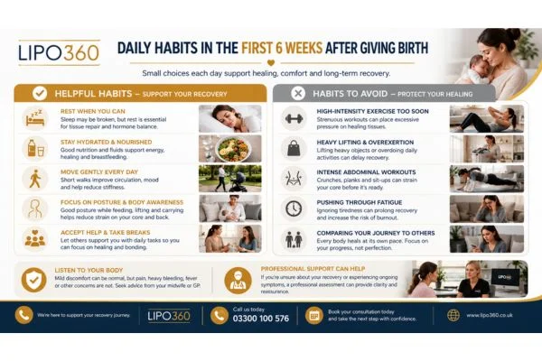 What to Do (and Avoid) in the First 6 Weeks After Giving Birth To Avoid Diastasis Recti 3 First 6 Weeks After Giving Birth To Avoid Diastasis Recti Maidstone : Daily Habits in the First 6 Weeks After Giving Birth